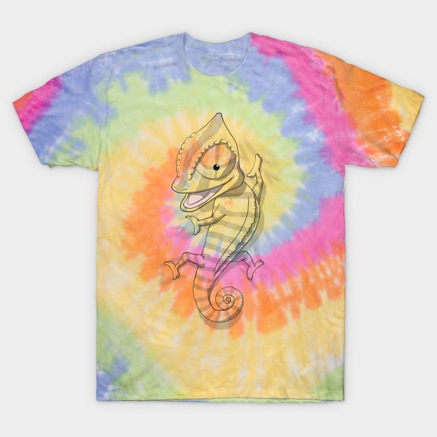 The Happy Camoufled Chameleon T-Shirt by felipeoferreira